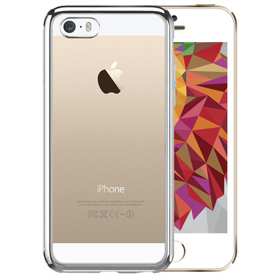 

BIAZE Apple, 5S / SE / 5 iPhone5S телефон оболочки / SE / 5 Case покрытие TPU все включено прозрачная мягкая оболочка JK114- серый DROP