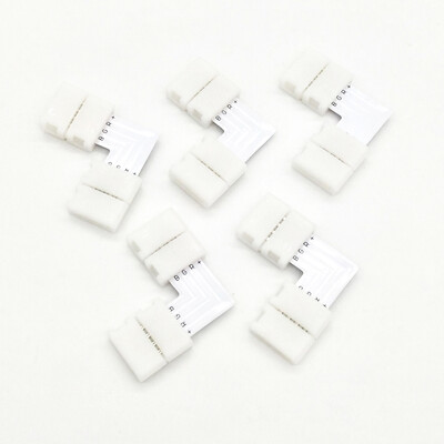 

ZDM 5PCS L Type LED Strip Connector 5050 LED Connector 10mm LED RGB Connector L-shape LED Strip Light Connectors