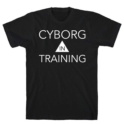 

Cyborg in Training Black Mens Cotton Tee