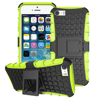 

Fivice iPhone 5 5S SE Case TPU anti-fall tire pattern back clip bracket phone case