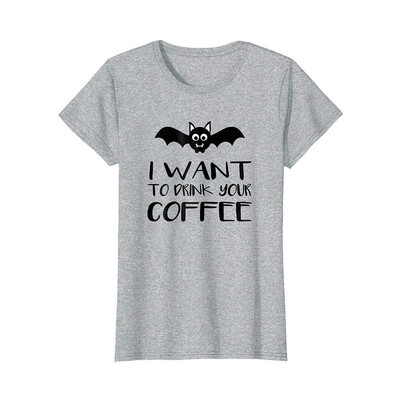 

Halloween Coffee T-Shirt Funny Womens Tee