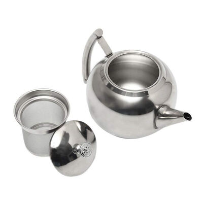 

UpperX 1000ML Stainless Steel Teapot Modern Tea Pot 35oz with Removable Tea Leaf Infuser