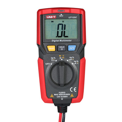 

UNI-T UT125C Mini LCD Digital Multimeter DCAC Voltage Current Meter NCV Capacitance Resistance Diode Tester Voltmeter Ammeter