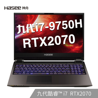 

Shenzhou HASEE Ares Z9-CT7PK Intel Core i7-9750H RTX2070 72 color gamut 144Hz screen 156-inch gaming laptop 16G 256G1T
