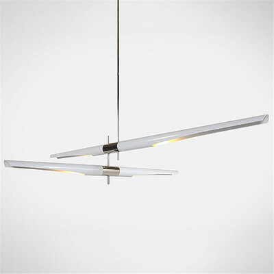 

Baycheer HL487610 Ultra Modern Designers White Metal LED Tube Chandeliers4 LIghts