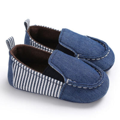 

Baby Infant Boys Girl Soft Sole Bowknot Crib Toddler Newborn Shoes Striped Shoes