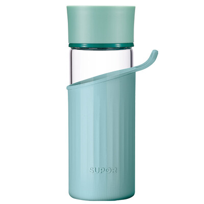 

Jingdong supermarket] Supor supor accompanied by heat-resistant glass. Bamboo rhyme series cup 420ml (wormwood green) KC42AK2