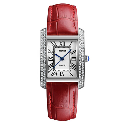 

SKMEI 3ATM Water-resistant Fashion Casual Watch Women Quartz Watches Genuine Leather Wristwatch Female Relogio Musculino for Ladie