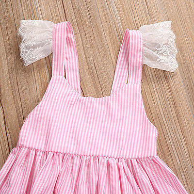 

Toddler Newborn Kid Baby Girl Cute DressPants Outfits Set Clothes Sundress Pink