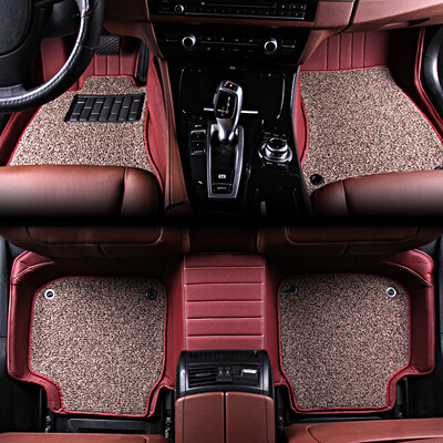 

Kang car treasure car mats all surrounded by leather car special beige manufacturers custom straight hair