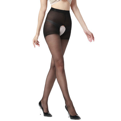 

Jingdong supermarket Langsha stockings open crotch free off sexy stockings female sexy ultra-thin legs pantyhose six pairs of skin color six pairs