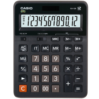 

CASIO GX-12B Бизнес-калькулятор Супер-машина Черный раздел обновления GX-12BS