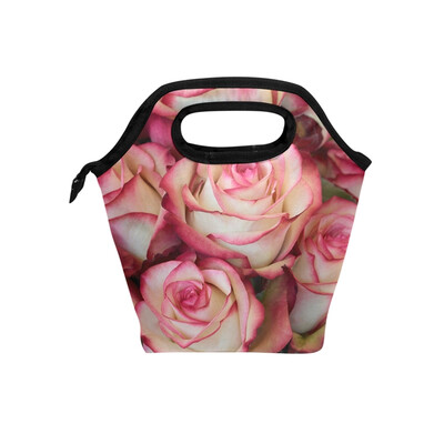 

Purple Rose Lunch Bag Tote Bag Travel Picnic Organizer Lunch Holder Handbags Lunch Bag Box