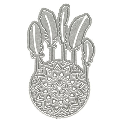 

UpperX Dream Catcher Silver Album Frame Metal Cutting Dies Stencil DIY Scrapbooking Template Decor Card Making