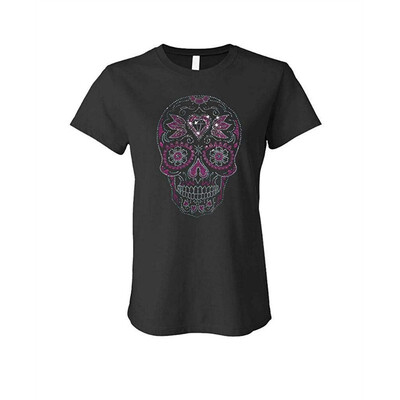 

The Goozler Heart Skull - Dia De Los Muertos Day Dead - Ladies Cotton T-Shirt