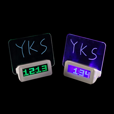 

New LED Light Fluorescent Message Board Digital Alarm Clock Calendar