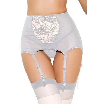

Womens Fashion Babydoll Lingerie High-waisted Lace Hollow-out Garter Belt Lingerie