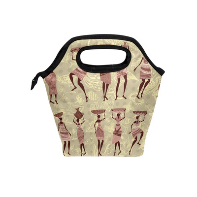 

Lunch Bag Tote Bag African American Woman Travel Picnic Organizer Lunch Holder Handbags Lunch Bag Box