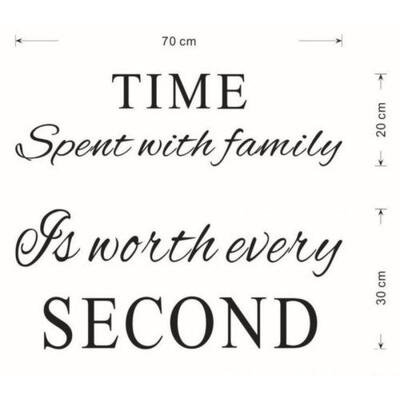 

DIY Removable Quote TIME SPENT WITH FAMILY Wall Decal Vinyl Sticker Art Decor