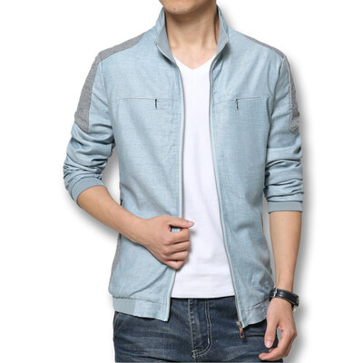 

Hot Sale Men Jackets Fashion Brand Mens Jacket Pachwork Korean Slim Mens Designer Clothes Men Linen Casual Jacket Plus Size