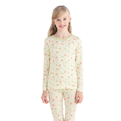 

VIV & LUL children's underwear sets girls autumn clothes autumn pants sets modal DL117159 tender yellow full of 120cm