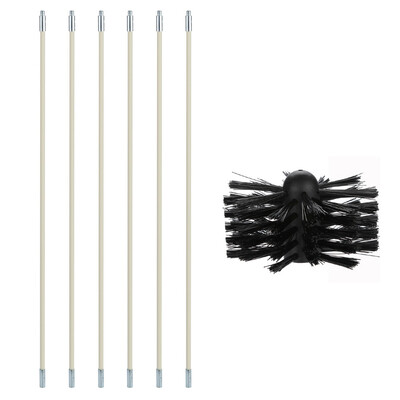 

Chimney Boiler Nylon Brush Dryer Duct Cleaning Tool Kit for Household&Industrial Use