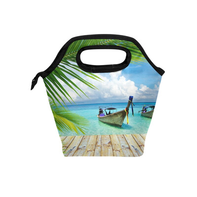 

Lunch Bag 592D3f1d74ba2 Tote Travel Picnic Insulated Handbags Portable Zipper Lunch Bag Box