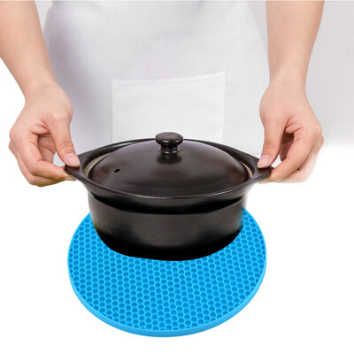 

18*18cm Durable Silicone Round Non-slip Heat Resistant Mat Placemat Pad