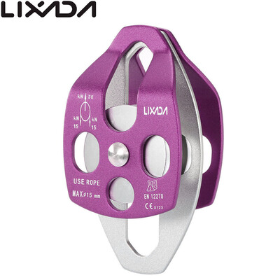 

Lixada 30kN Large Aluminum Twin Sheave Pulley Climbing Rigging Rescue