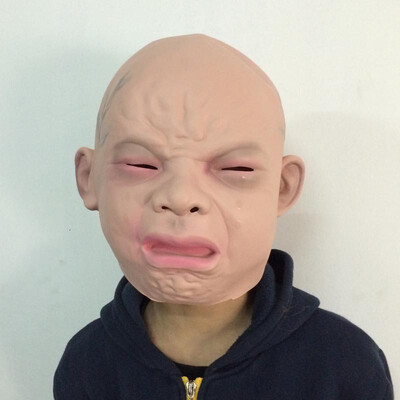 

Yeduo Halloween Latex Disgusted Happy Cry Baby Costume Mask Halloween Full Head Party Masks New