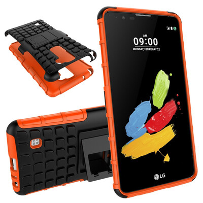 

Fivice LG stylus2F720 Case TPU anti-fall tire pattern back clip bracket phone case