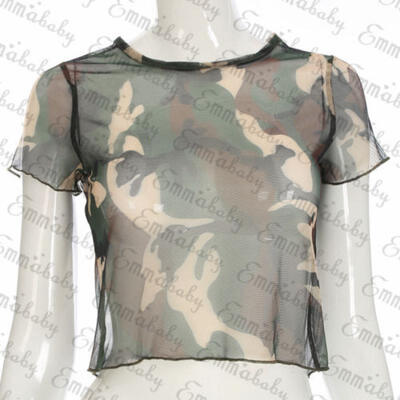 

Women Summer Tops Sexy Short Sleeve Vest Crop Tops Cropped T Shirt Casual Blouse