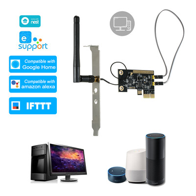 

eWeLink Mini PCI-e Desktop PC Remote Control Switch Card WiFi Wireless Smart Switch Relay Module Wireless Restart Switch Turn OnO