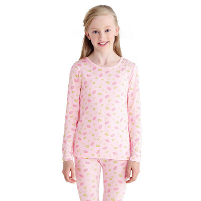 

VIV & LUL children's underwear sets girls autumn clothes autumn pants sets modal DL117159 pink at the end of full print 150cm