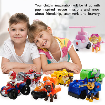 

1Pcs Paw Patrol Racers Figure&Vehicle Music Play 8 Characters to Choice Kids Toy
