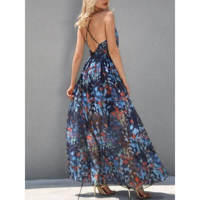 

Hot Women Summer Party Evening Beach Dresses Long Maxi Dress Sundress Size S-XL