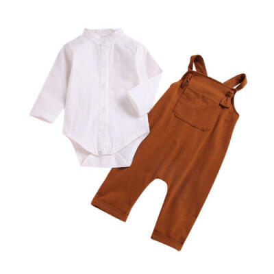 

2PCS Newborn Infant Baby Girl Outfits Clothes Set Romper Tops Long Pants