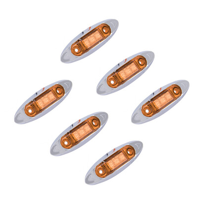 

6pcs Trailer Truck Sidelights Clearance Side Marker Light with 3 LED Lights Lamps of Motor Trucks