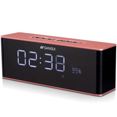 

Пейзаж (SANSUI) T20 Wireless Bluetooth Speaker радио-будильник часы голубой золотой карты