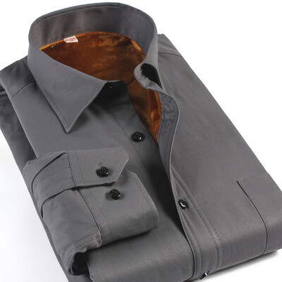 

Men's winter warm shirt plus thick velvet suit