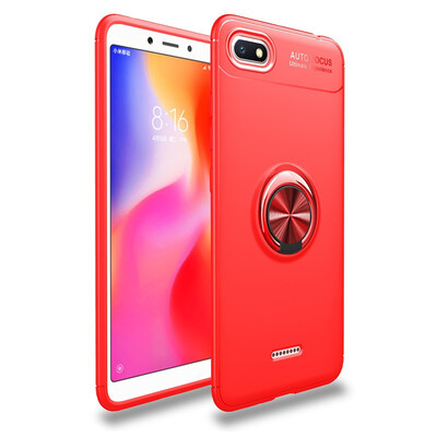 

Fivice Xiaomi Redmi 6 case TPU metal ring shell magnetic bracket soft shell