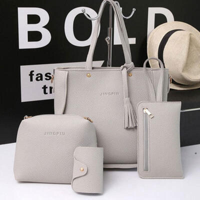 

4pcs Women Girl PU Leather Handbag Shoulder Bag Tote Purse Satchel Clutch Hot