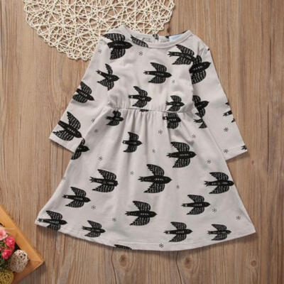 

UK Newborn Baby Girl Party Princess Pageant Tutu Kids Toddler Swallow Dress 2-7Y