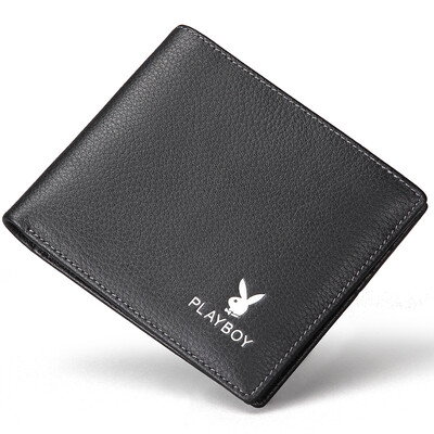 

Playboy playboy multi-functional sheepskin wallet male long section business simple European and American multi-card men's wallet PAA1801-6B black