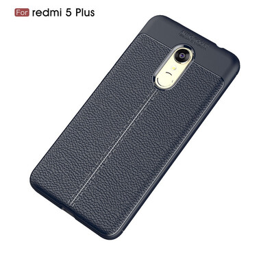 

Fivice Xiaomi Redmi 5plus case Luxury leather TPU silicone anti-fall soft shell phone case