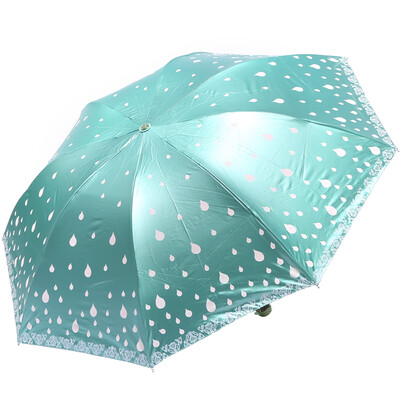 

Jingdong Supermarket] Paradise Umbrella (UPF50 +) water change color black polyester color tee three sun umbrella sun umbrella 31810E jade red