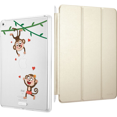 

ESR Apple iPad mini4 case shell cartoon silicone bracket holster wrestling transparent soft sets of what series of couple monkey