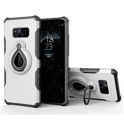 

Fivice Samsung Galaxy S8 Plus Case TPU Water Drop Ring Stand Car Power Magnetic Drop-proof Phone Case