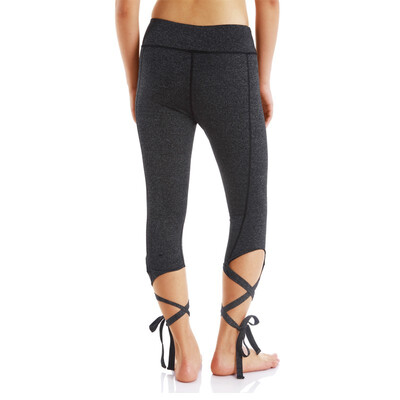 

Women Legging Cutout Tie Cuff Slim Yoga Pants Jogger Workout Tights