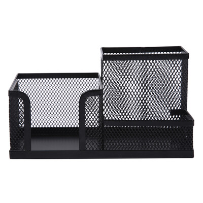

Chenguang  & G ABT98448 office metal mesh three-grid combination multi-functional pen holder storage